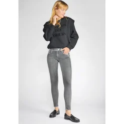 Jeans push-up slim PULP, 7/8ème gris en coton Sia