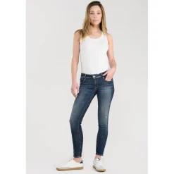 Jeans push-up slim PULP, 7/8ème bleu Gia en coton