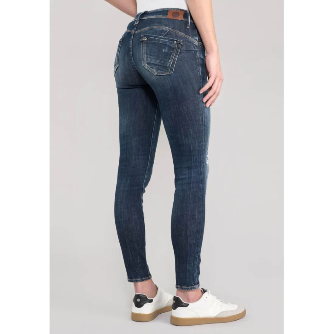 Jeans push-up slim PULP, 7/8ème bleu Gia en coton