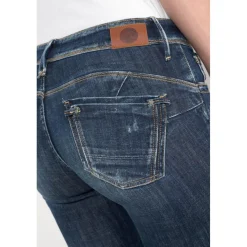 Jeans push-up slim PULP, 7/8ème bleu Gia en coton