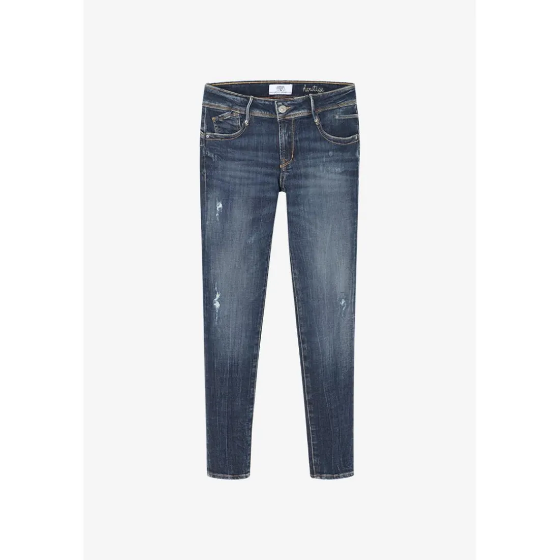 Jeans push-up slim PULP, 7/8ème bleu Gia en coton