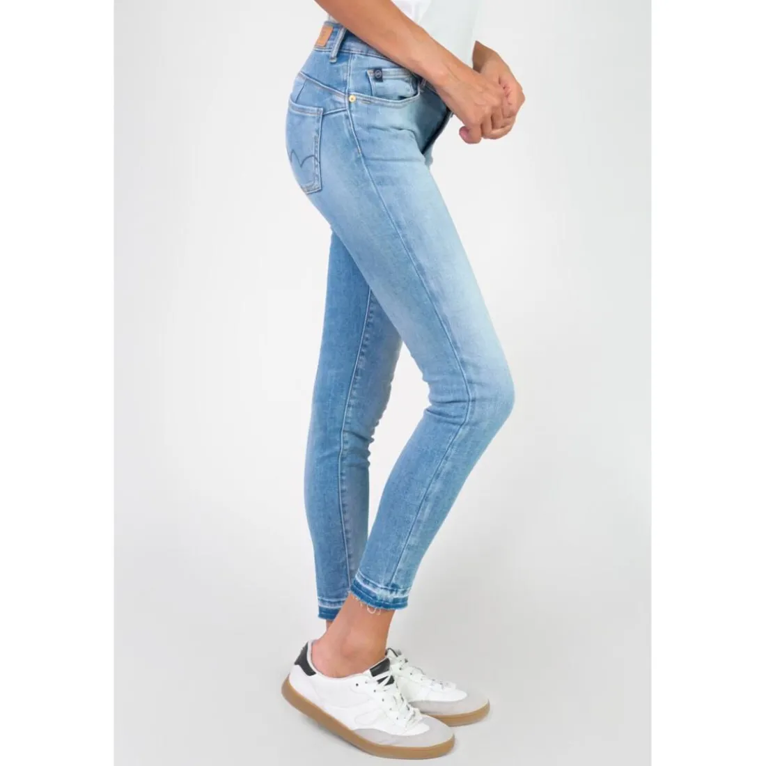 Jeans push-up slim PULP, 7/8ème bleu Jade