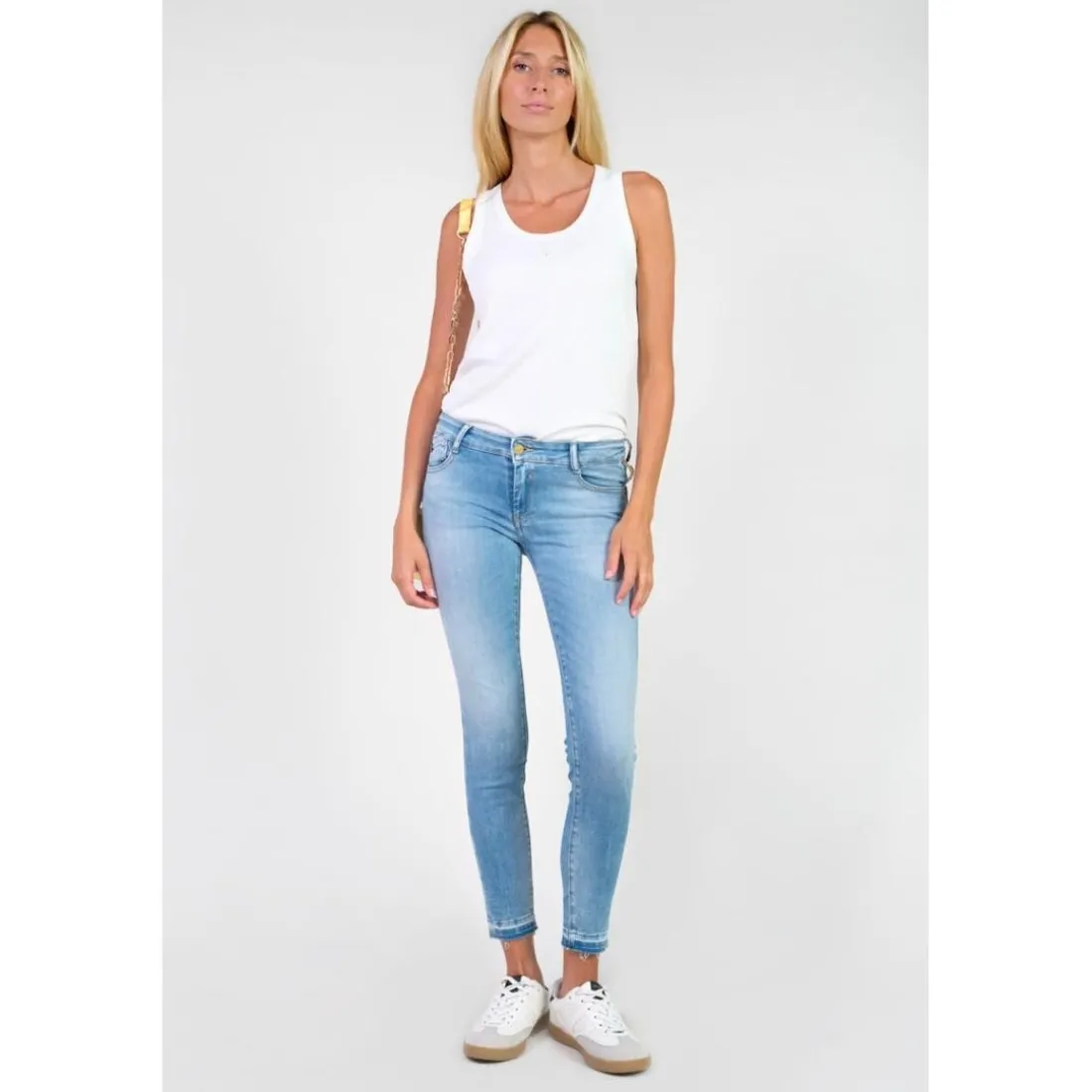 Jeans push-up slim PULP, 7/8ème bleu Jade