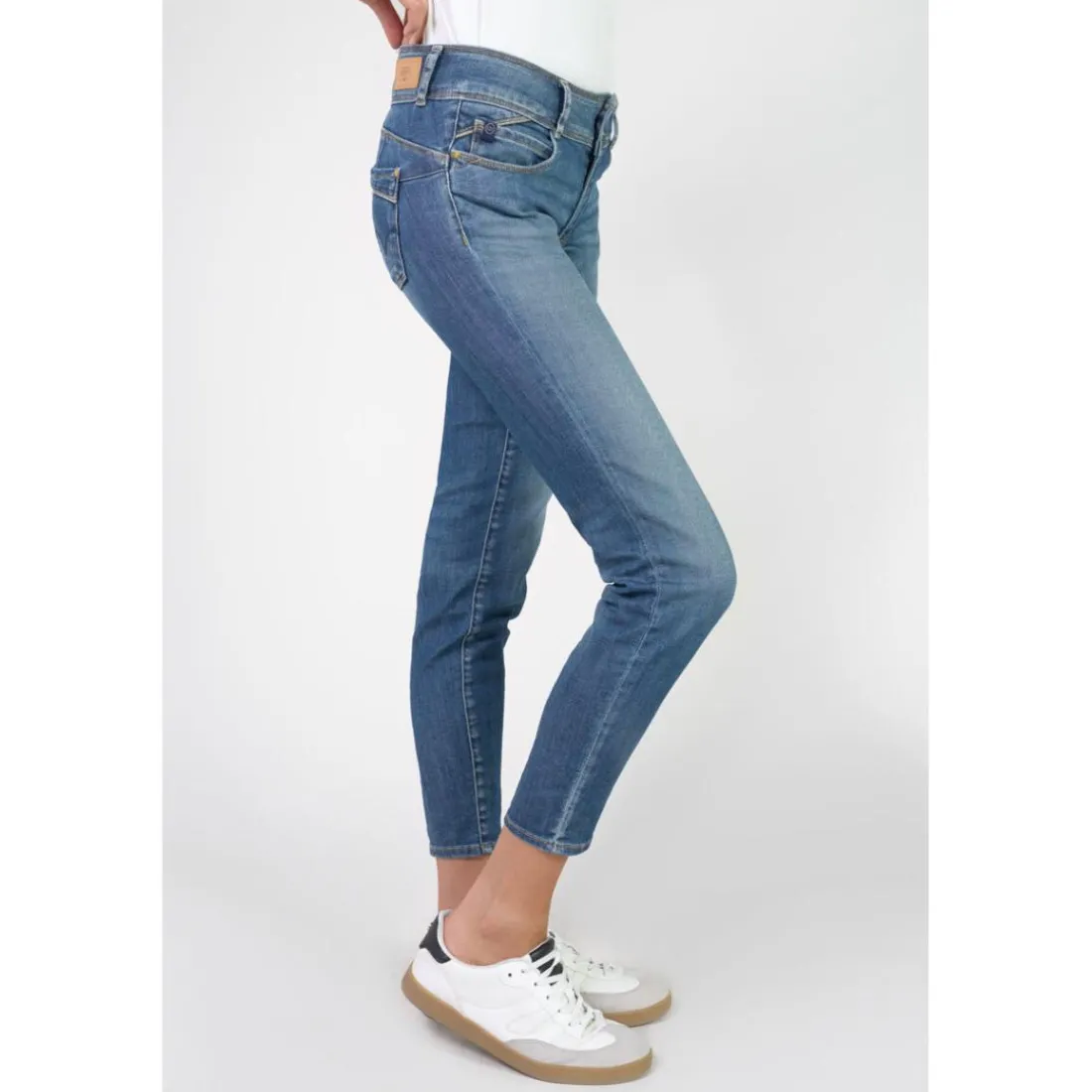 Jeans push-up slim PULP, 7/8ème bleu Gwen