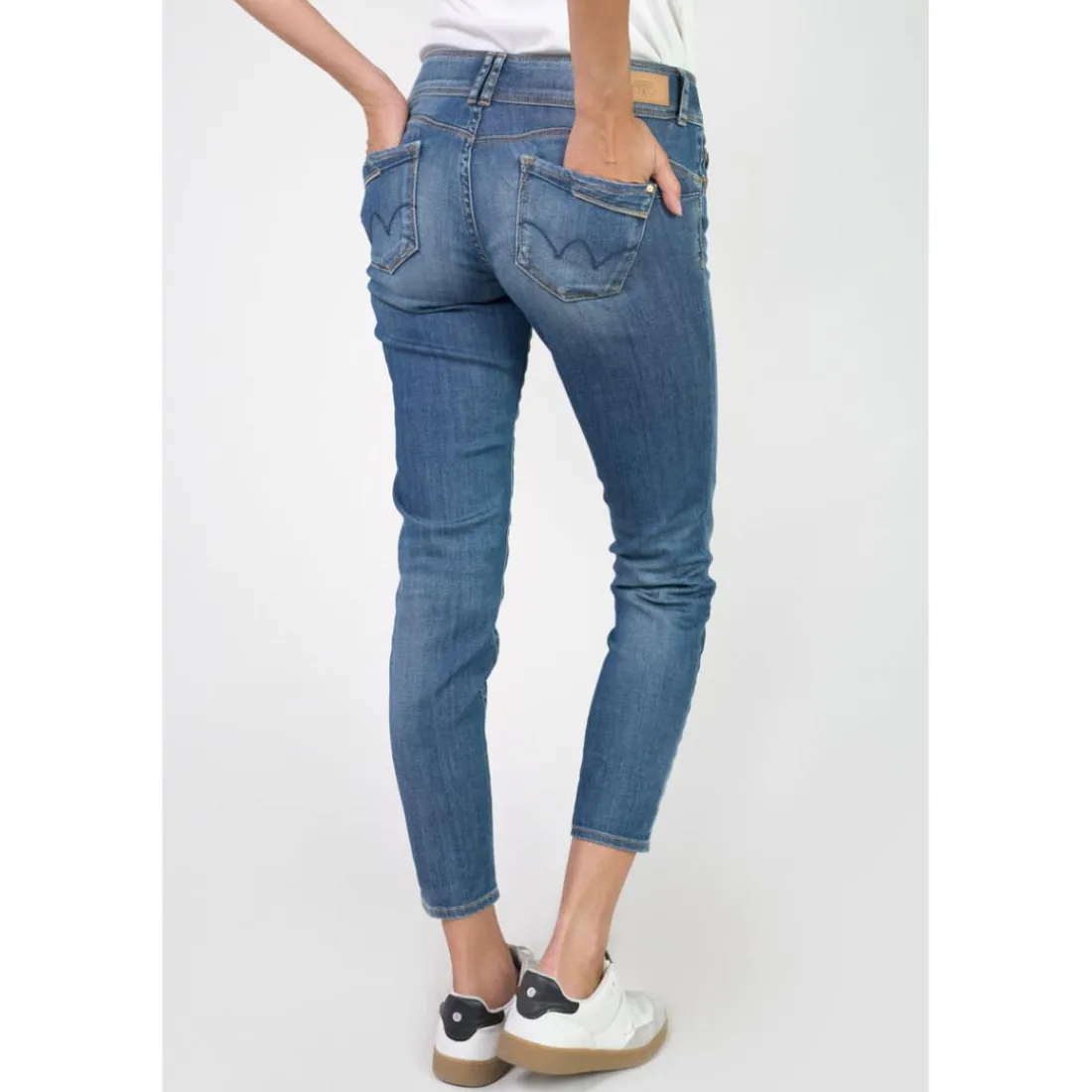 Jeans push-up slim PULP, 7/8ème bleu Gwen