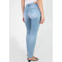Jeans push-up slim taille haute PULP, longueur 34 bleu en coton Daisy