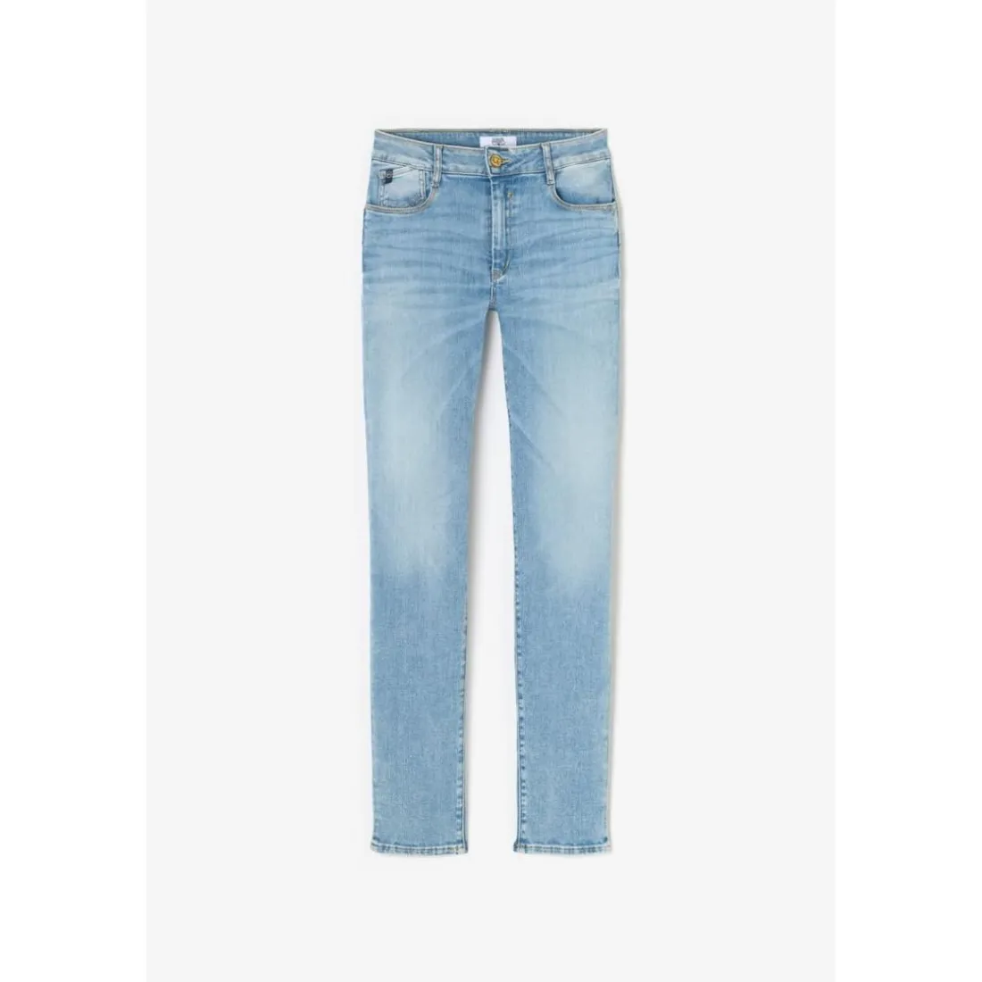 Jeans push-up slim taille haute PULP, longueur 34 bleu en coton Daisy