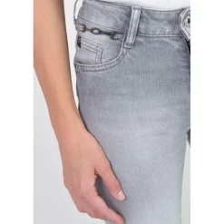Jeans push-up slim taille haute PULP, longueur 34 gris Eva