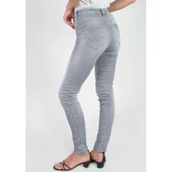 Jeans push-up slim taille haute PULP, longueur 34 gris Eva