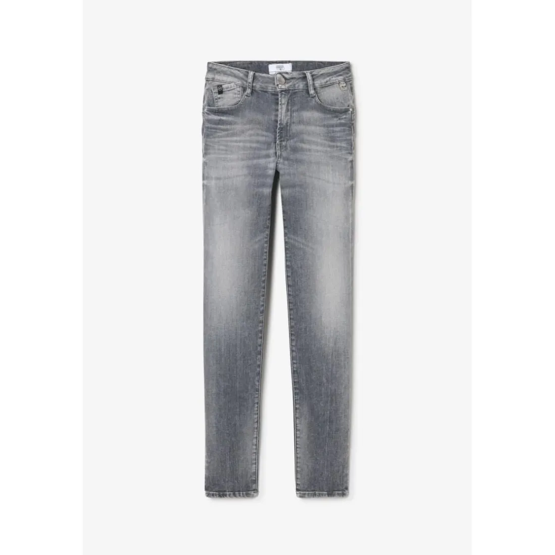 Jeans push-up slim taille haute PULP, longueur 34 gris Ivy en coton