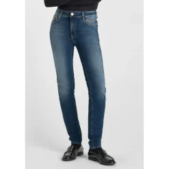 Jeans push-up slim taille haute PULP, longueur 34 bleu Noémie en coton Yara