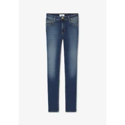 Jeans push-up slim taille haute PULP, longueur 34 bleu Noémie en coton Yara