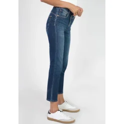 Jeans push-up slim taille haute PULP, 7/8ème bleu en coton Sloan