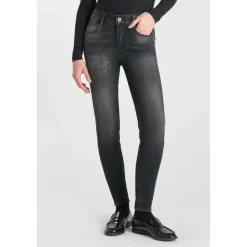 Jeans push-up slim taille haute PULP, 7/8ème noir Vale