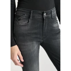Jeans push-up slim taille haute PULP, 7/8ème noir Vale