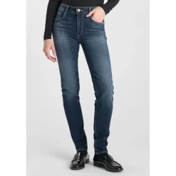 Jeans push-up slim taille haute PULP, longueur 34 bleu en coton Sam