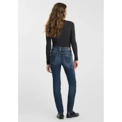 Jeans push-up slim taille haute PULP, longueur 34 bleu en coton Sam