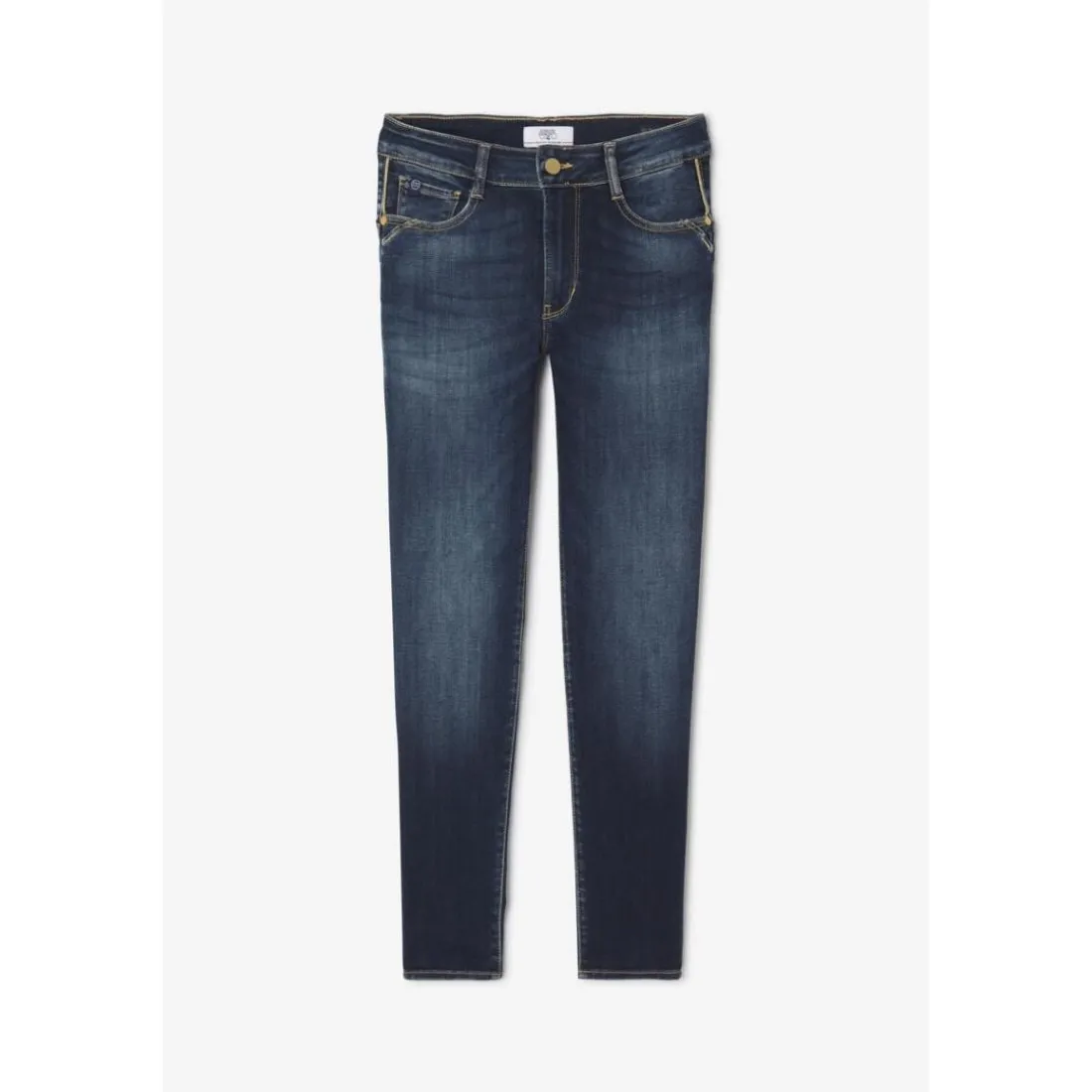 Jeans push-up slim taille haute PULP, 7/8ème bleu Gail