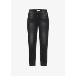 Jeans push-up slim taille haute PULP, 7/8ème noir en coton Zoe
