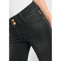 Jeans push-up slim ULTRA PULP, 7/8ème noir Ruby en coton