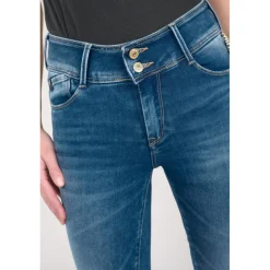Jeans push-up slim ULTRA PULP, 7/8ème bleu Molly en coton