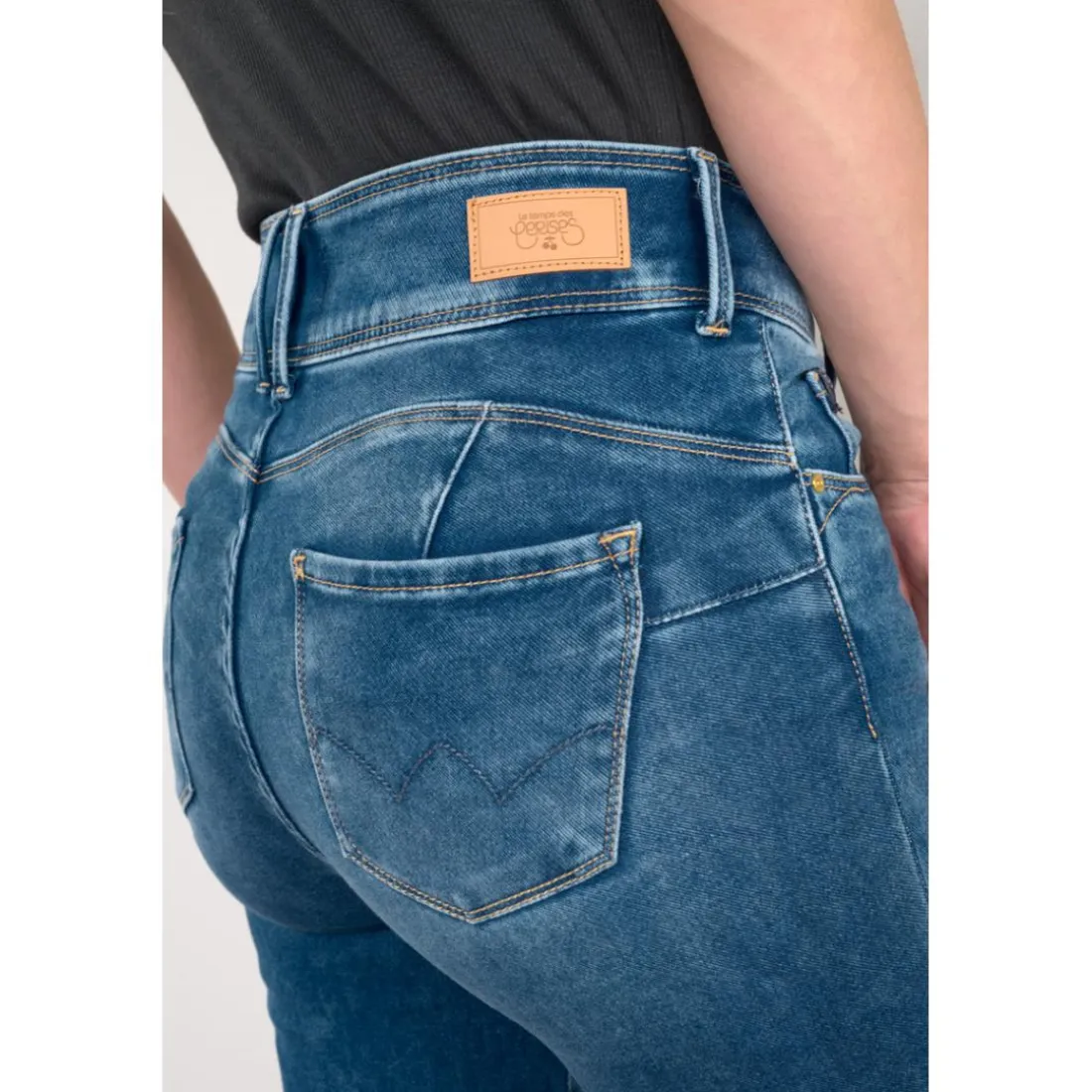 Jeans push-up slim ULTRA PULP, 7/8ème bleu Molly en coton