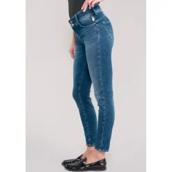 Jeans push-up slim ULTRA PULP, 7/8ème bleu Molly en coton