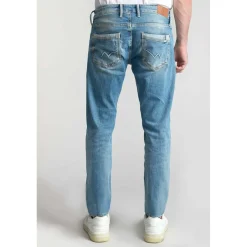 Jeans regular Camby, droit 700/17, longueur 34 bleu en coton