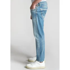 Jeans regular Camby, droit 700/17, longueur 34 bleu en coton
