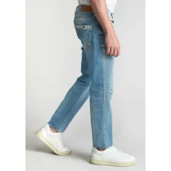 Jeans regular Camby, droit 700/17, longueur 34 bleu en coton