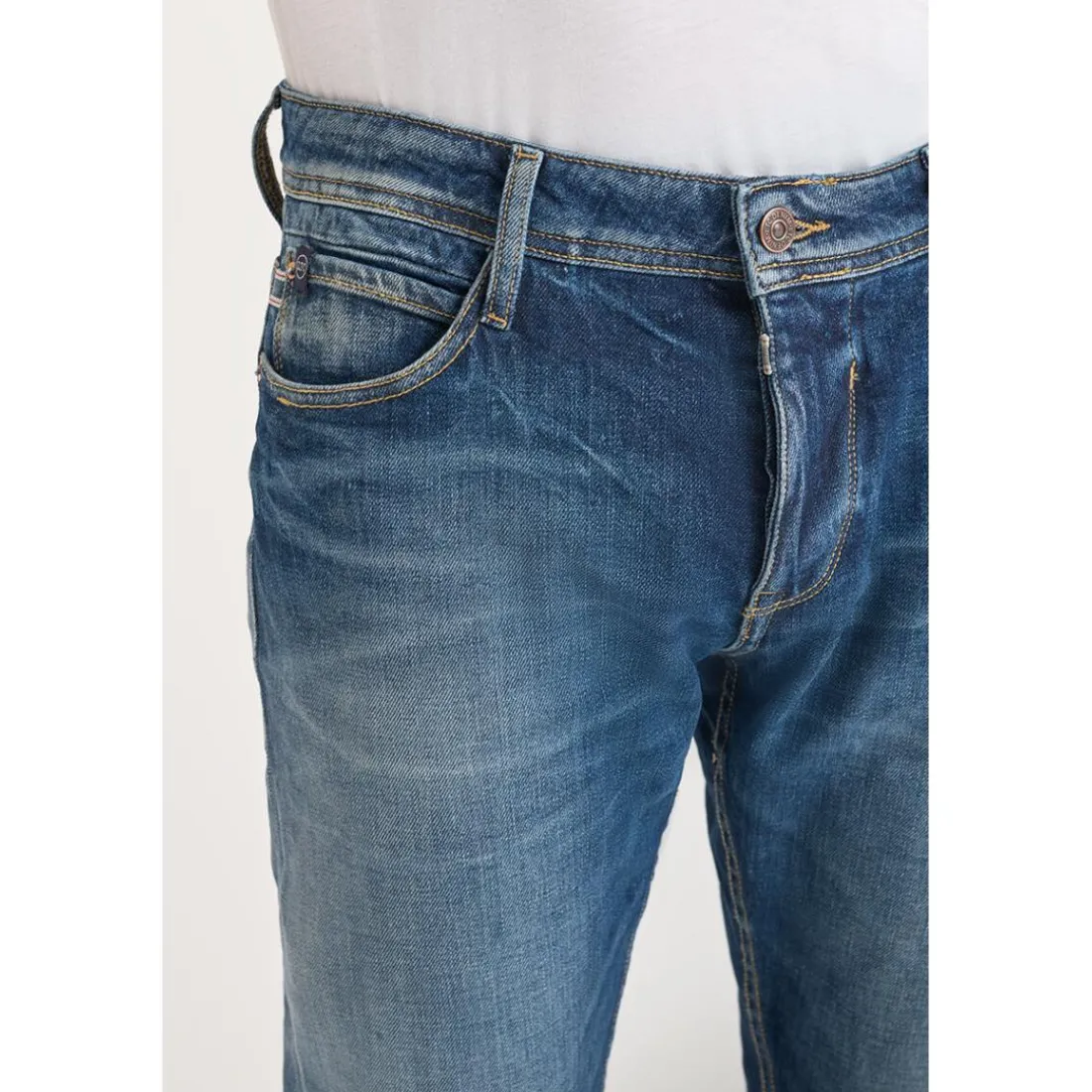 Jeans regular, droit 800/12 Bleu Amin en coton