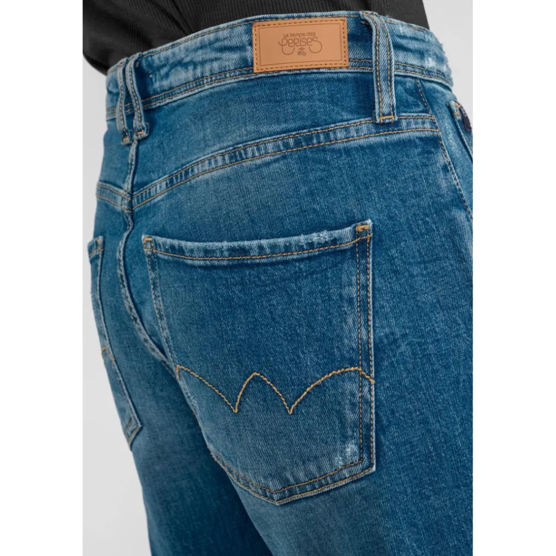 Jeans regular, droit 400/28, longueur 34 bleu Ines en coton