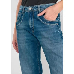 Jeans regular, droit 400/28, longueur 34 bleu Ines en coton