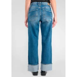Jeans regular, droit 400/28, longueur 34 bleu Ines en coton