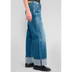 Jeans regular, droit 400/28, longueur 34 bleu Ines en coton