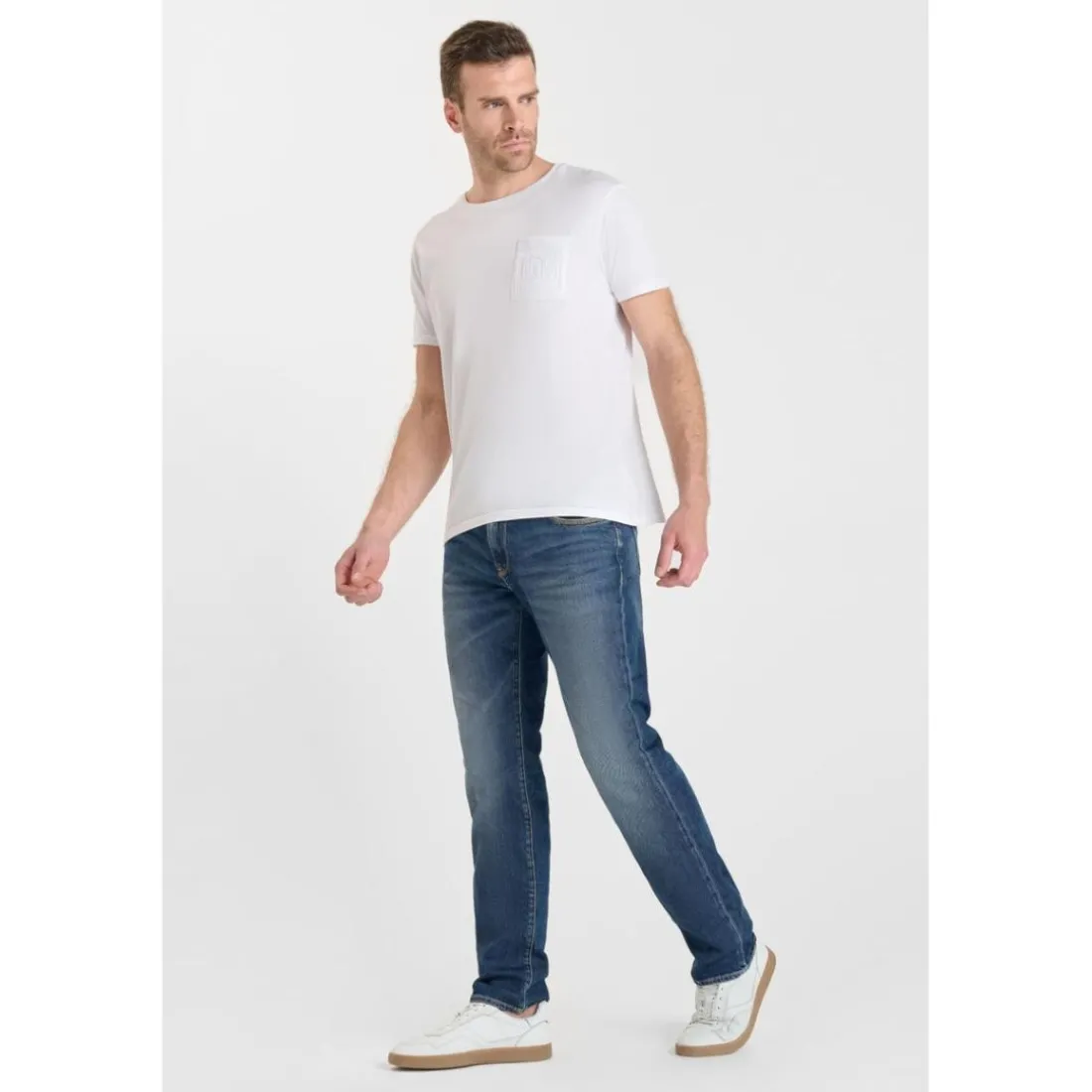 Jeans regular, droit 800/12, longueur 34 bleu Seth