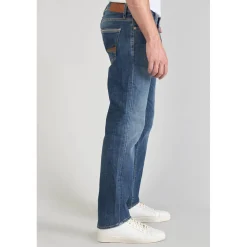 Jeans regular, droit 800/12, longueur 34 bleu en coton Blaine
