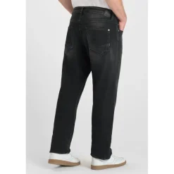 Jeans regular, droit 800/60 loose , longueur 34 noir en coton Miles