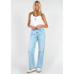 Jeans regular, droit 400/28 regular loose taille haute, longueur 34 bleu Fawn