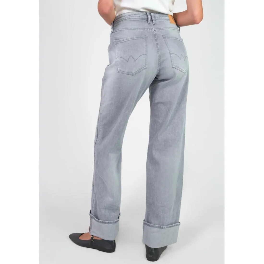 Jeans regular, droit 400/28 regular loose taille haute, longueur 34 gris Skye