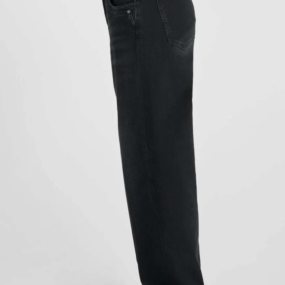 Jeans regular, droit 400/28 wide leg taille haute, longueur 34 noir Nora