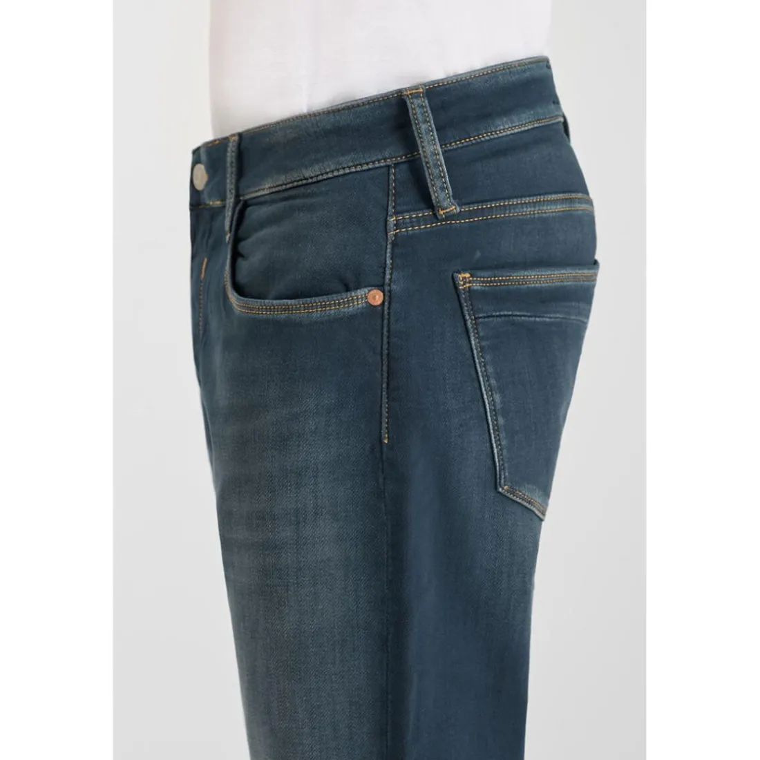 Jeans regular, droit jogg 800/12 regular , longueur 34 bleu en coton Gary