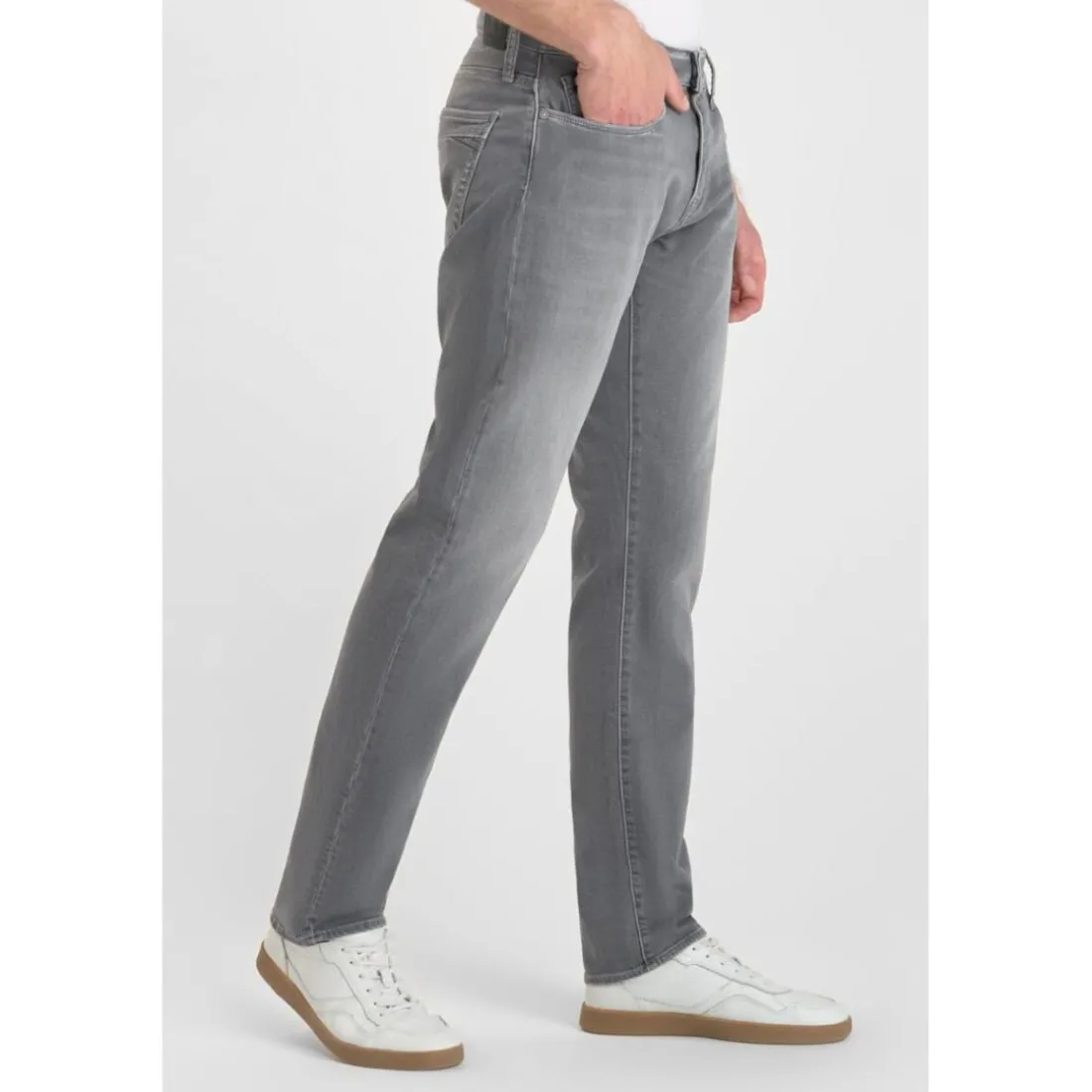 Jeans regular, droit jogg 800/12 regular , longueur 34 gris en coton Matt