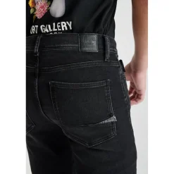 Jeans regular droit, longueur 34 noir Mattia en coton Tom