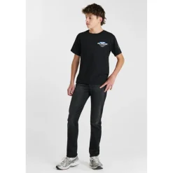 Jeans regular droit, longueur 34 noir Mattia en coton Tom