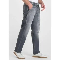 Jeans regular, droit loose, longueur 34 bleu en coton Aron