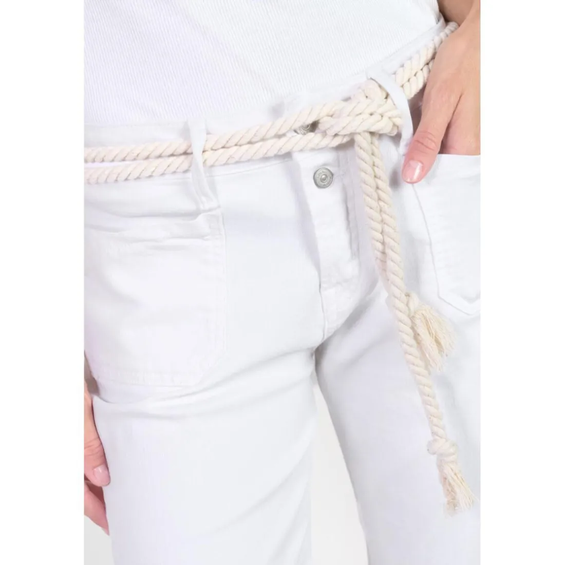 Jeans regular, droit PRISKA, 7/8ème blanc Esme