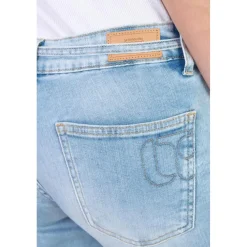 Jeans regular, droit PRISSE, 7/8ème bleu en coton Gwen