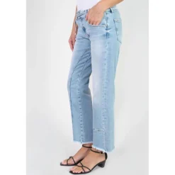 Jeans regular, droit PRISSE, 7/8ème bleu en coton Gwen