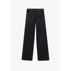 Jeans regular, droit pulp slim taille haute, longueur 34 noir Lina